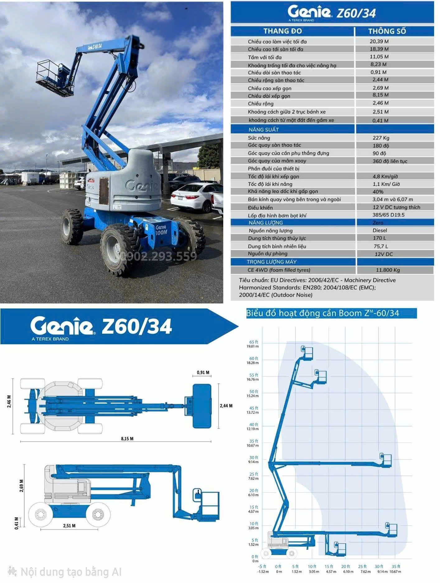 XE NÂNG NGƯỜI TỰ HÀNH - 20M
